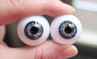 Image 4 of 24mm - German Glass - Full Round Eyes - Light Deep Blue