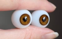 Image 2 of 18mm - Full Round - German Glass Eyes - Amber