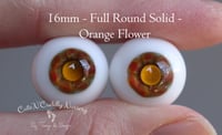 Image 1 of 16mm - Full Round Solid - Orange Flower