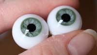 Image 4 of 18mm - Full Round - Glass Eyes - Green - Imperfect