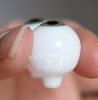 Image 4 of 20mm - Full Round - German Glass Eyes - Green - Imperfect