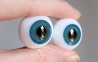 Image 2 of 22mm - German Glass Eyes - Flat Back - Turquoise