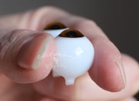 Image 3 of 18mm - Full Round - German Glass Eyes - Amber