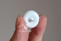 Image 2 of 18mm - Solid Glass - Flat Back - Black and White - Googly Eyes