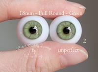 Image 5 of 18mm - Full Round - German Glass Eyes - Green - Imperfect