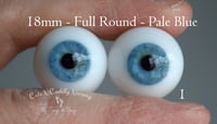 Image 1 of 18mm - Full Round - German Glass Eyes - Pale Blue - Imperfect