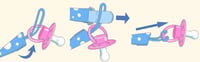 Image 6 of Pacifier Clip - Blue Safari
