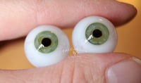 Image 10 of 18mm - Full Round - German Glass Eyes - Green with Veins