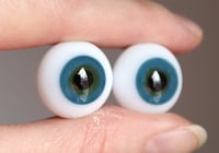 Image 2 of 18mm - German Glass Eyes - Flat Back - Turquoise