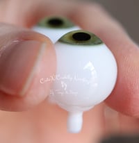 Image 7 of 18mm - Full Round - German Glass Eyes - Green - Imperfect