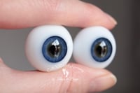 Image 2 of 24mm - German Glass Eyes - Flat Back - Blue