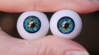 Image 5 of 20mm - Acrylic Eyes - Half Round - Topaz Blue
