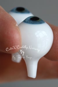 Image 3 of 18mm - Full Round - German Glass Eyes - Pale Blue - Imperfect