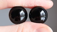 Image 1 of 18mm - Solid Glass - Flat Back Eyes - Black