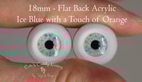 Image 1 of 18mm - Acrylic Eyes - Ice Blue with a Touch of Orange
