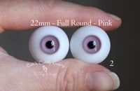 Image 5 of 22mm - Full Round - German Glass Eyes - Pink