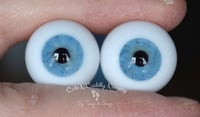Image 4 of 18mm - Full Round - German Glass Eyes - Pale Blue - Imperfect