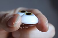 Image 3 of 20mm - German Glass Eyes - Flat Back - Economy Eyes - Ice Blue