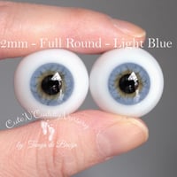 Image 1 of 22mm - Full Round - German Glass Eyes - Light Blue