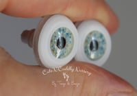 Image 2 of 18mm - Acrylic Eyes - Ice Blue with a Touch of Orange