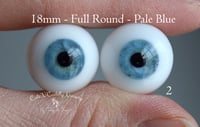 Image 5 of 18mm - Full Round - German Glass Eyes - Pale Blue - Imperfect