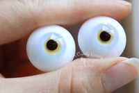 Image 4 of 20mm - German Glass Eyes - Flat Back - Economy Eyes - Ice Blue