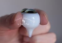 Image 3 of 22mm - Full Round -  Solid - German Glass Eyes - Light Blue w/Green