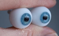 Image 6 of 18mm - Full Round - German Glass Eyes - Pale Blue - Imperfect