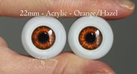 Image 1 of 22mm - Acrylic Eyes - Orange/Hazel