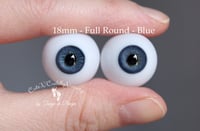 Image 1 of 18mm - Full Round - German Glass Eyes - Blue
