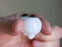 Image 3 of 22mm - Full Round - German Glass Eyes - Green with Veins - Imperfect
