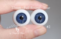 Image 1 of 22mm - Full Round - German Glass Eyes - Blue #2