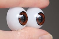 Image 2 of 22mm - Acrylic Eyes - Half Round - Brown