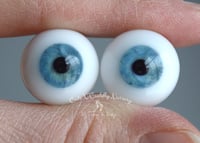 Image 8 of 18mm - Full Round - German Glass Eyes - Pale Blue - Imperfect