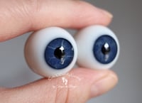 Image 2 of 22mm - Full Round - German Glass Eyes - Blue #2