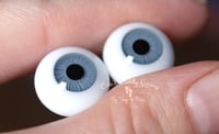 Image 4 of 16mm - Flat Back - German Eyes - Blue/Gray