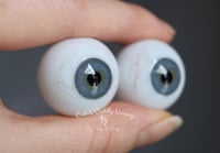Image 2 of 24mm - Full Round - German Glass Eyes - Gray w/Veins - Imperfect
