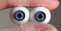 Image 1 of 16mm - Full Round - German Glass Eyes - Blue