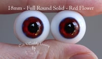 Image 1 of 18mm - Full Round Solid - Red Flower