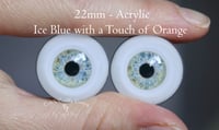 Image 1 of 22mm - Acrylic Eyes - Ice Blue with a Touch of Orange
