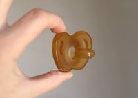 Image 4 of Silicone Pacifier - Amber - Flat Nipple - Newborn and Up