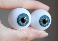Image 2 of 26mm - Full Round - German Glass Eyes - Light Blue