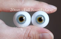 Image 1 of 20mm - Full Round - German Glass Eyes - Gray