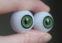 Image 2 of 22mm - Acrylic Eyes - Half Round - Green