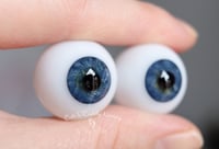 Image 2 of 20mm - Full Round -  German Glass Eyes - Blue - Imperfect