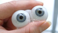 Image 4 of 24mm - Full Round - German Glass Eyes - Gray w/Veins - Imperfect