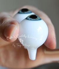 Image 3 of 26mm - Full Round - German Glass Eyes - Light Blue