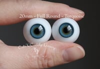 Image 1 of 20mm - Full Round - German Glass Eyes - Turquoise