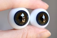 Image 2 of 22mm - German Glass - Flat Back - Economy Eyes - Topaz
