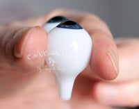 Image 3 of 20mm - Full Round -  German Glass Eyes - Blue - Imperfect
